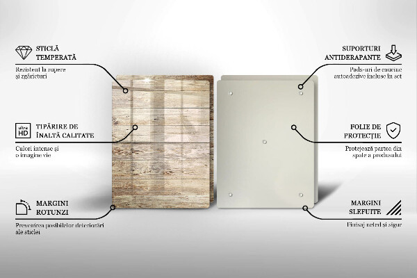 Induction hob cover Wooden planks