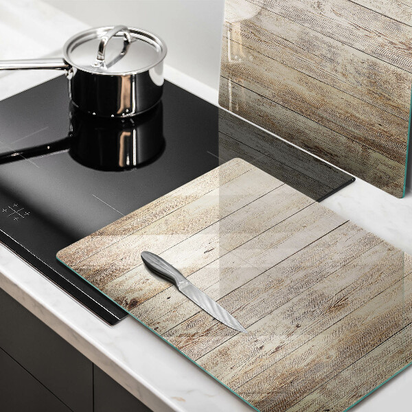 Induction hob cover Wooden planks
