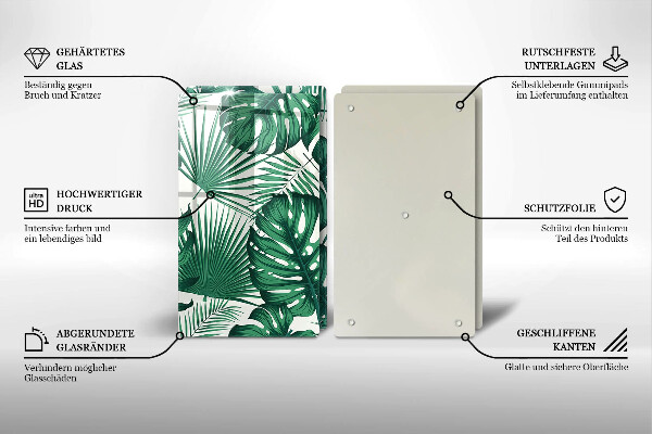 Kitchen worktop protector Monstera leaves