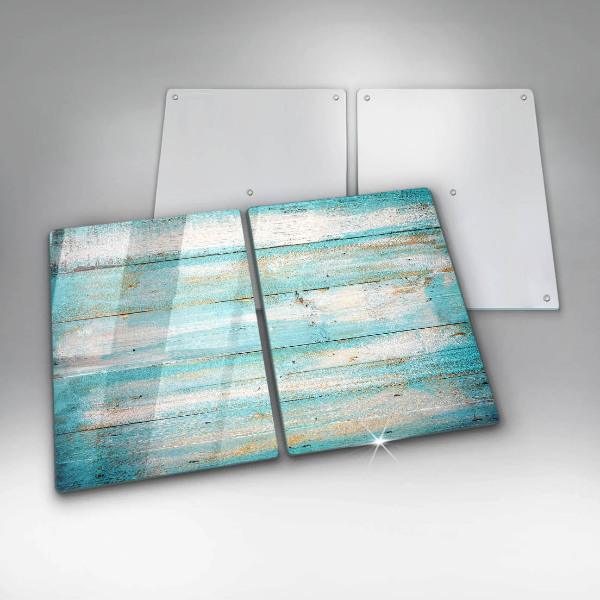 Induction hob cover Vintage wood boards
