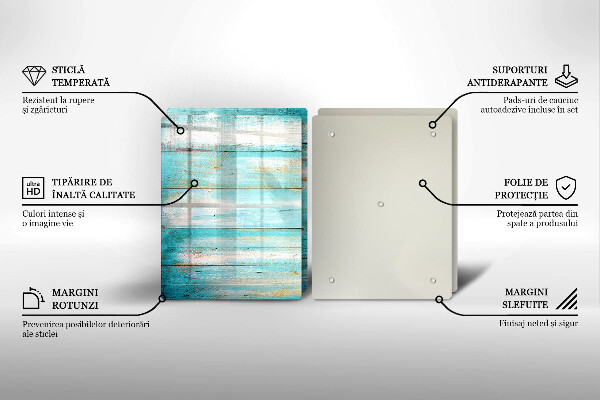 Induction hob cover Vintage wood boards