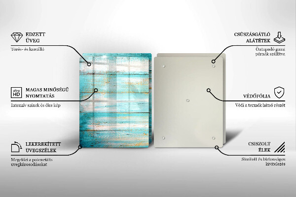 Induction hob cover Vintage wood boards