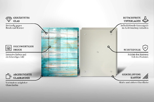 Induction hob cover Vintage wood boards