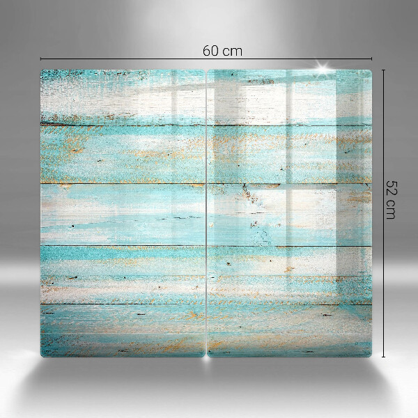 Induction hob cover Vintage wood boards