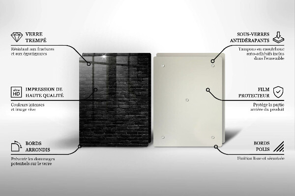 Induction hob cover Brick wall