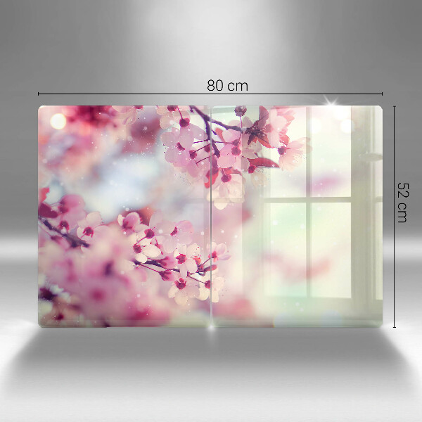 Induction hob cover Nature apple flowers