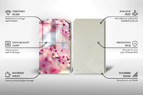 Induction hob cover Nature apple flowers