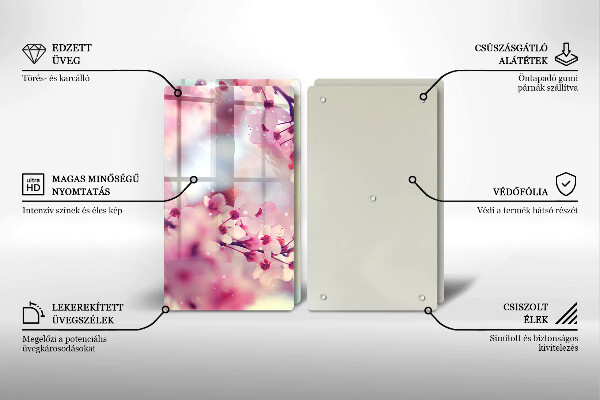 Induction hob cover Nature apple flowers