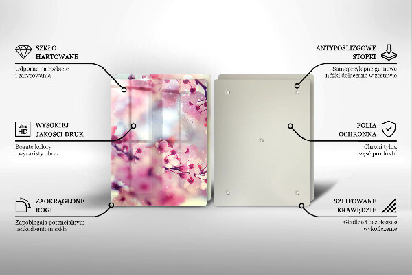 Induction hob cover Nature apple flowers