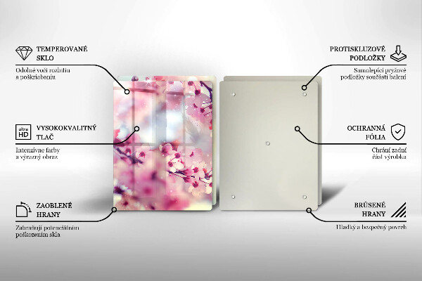 Induction hob cover Nature apple flowers