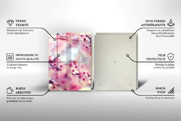 Induction hob cover Nature apple flowers