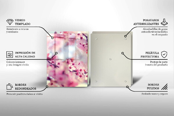 Induction hob cover Nature apple flowers