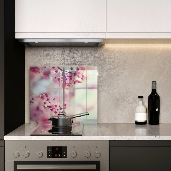 Induction hob cover Nature apple flowers