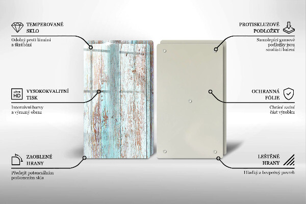 Induction hob cover Old vintage boards