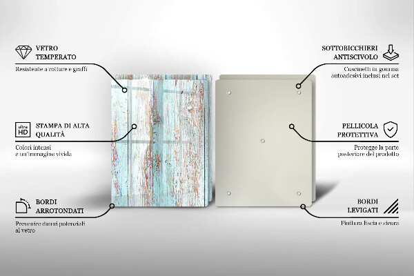 Induction hob cover Old vintage boards