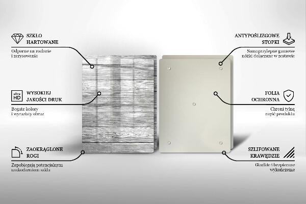 Induction hob cover Wood old boards