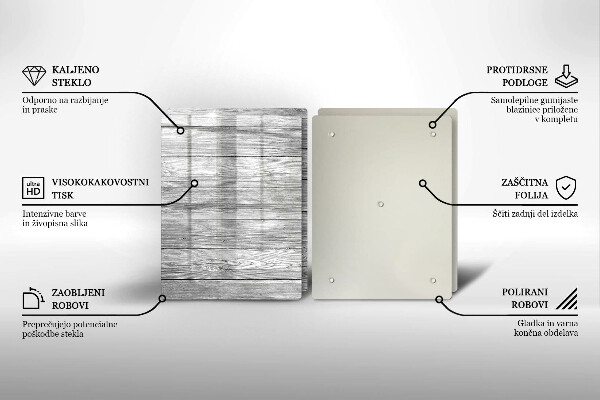 Induction hob cover Wood old boards