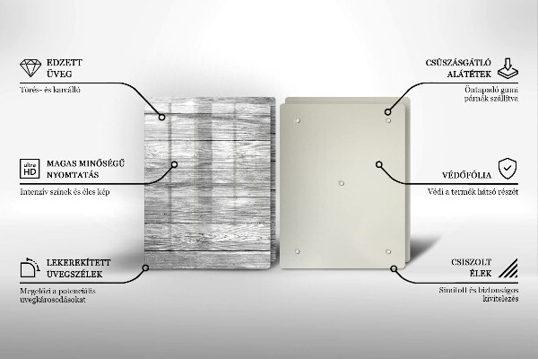 Induction hob cover Wood old boards