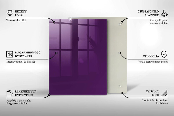 Induction hob protector Violet colour