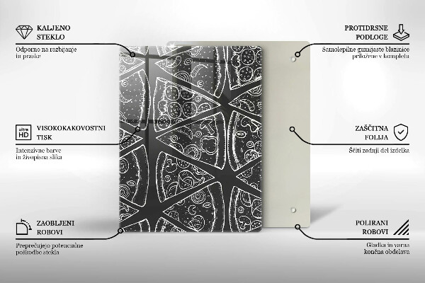 Induction hob protector Pizza illustration