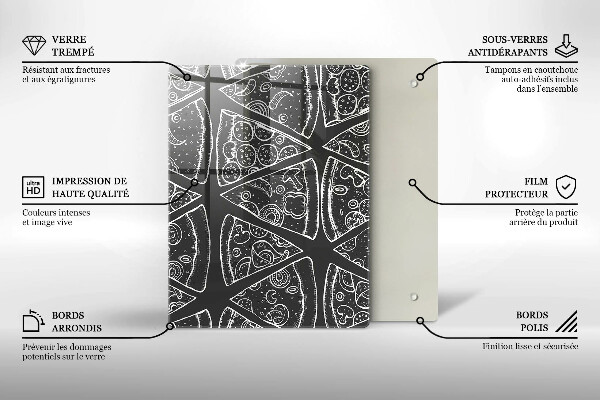 Induction hob protector Pizza illustration