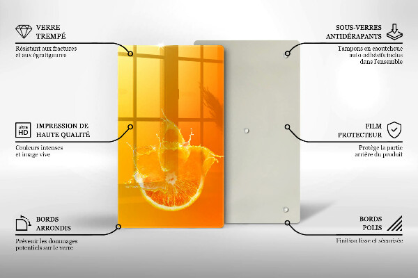 Induction hob protector Juicy fruit of orange