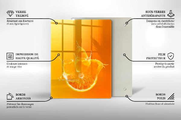 Induction hob protector Juicy fruit of orange