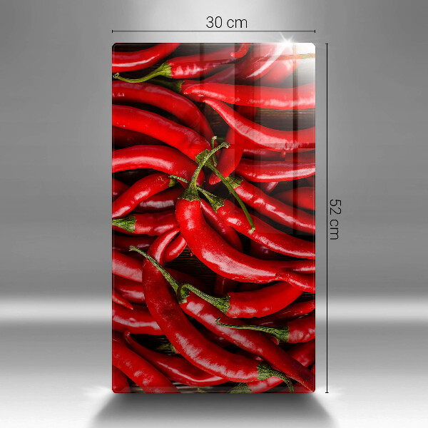 Induction hob protector Hot chili peppers