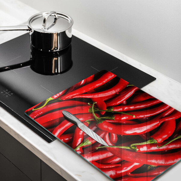 Induction hob protector Hot chili peppers