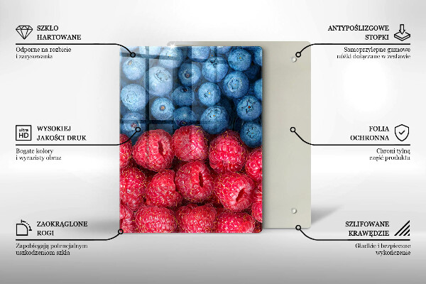 Induction hob protector Fruit of raspberry and blueberries