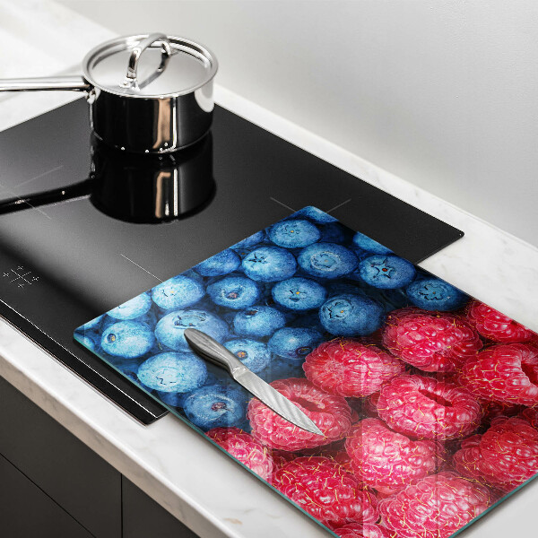 Induction hob protector Fruit of raspberry and blueberries