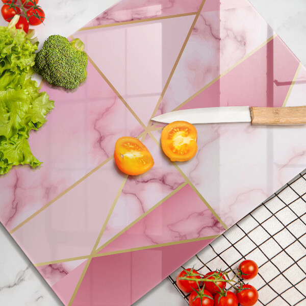 Induction hob protector Geometric marble