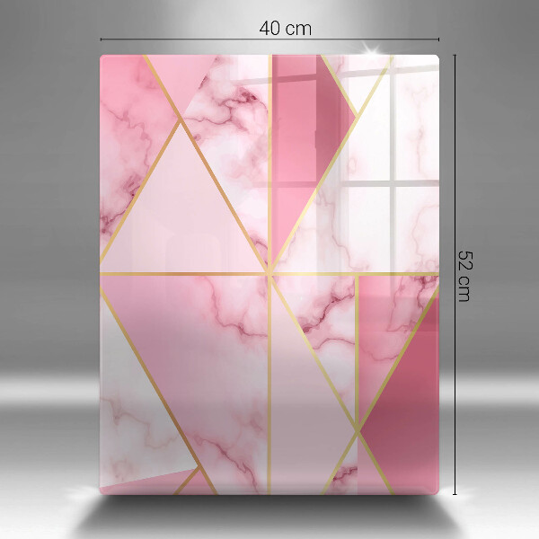 Induction hob protector Geometric marble