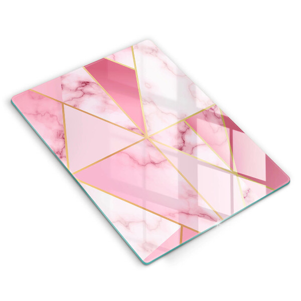 Induction hob protector Geometric marble