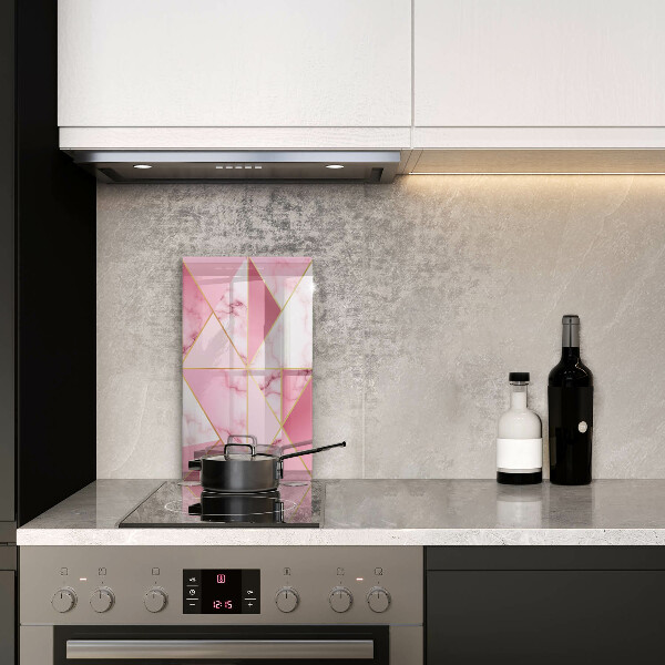 Induction hob protector Geometric marble
