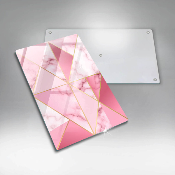 Induction hob protector Geometric marble