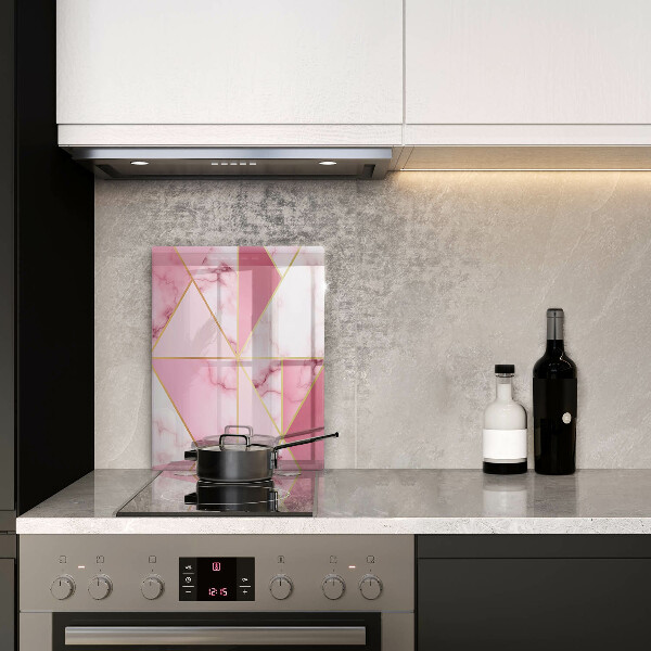 Induction hob protector Geometric marble