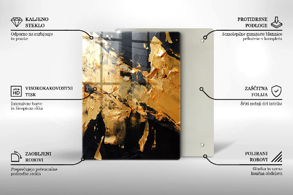 Induction hob protector Elegant paint texture