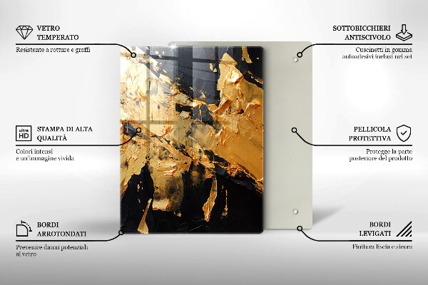 Induction hob protector Elegant paint texture