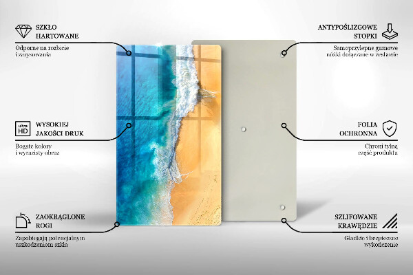 Induction hob protector Beach and sea