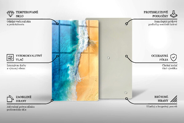 Induction hob protector Beach and sea