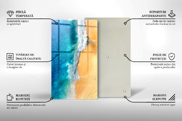 Induction hob protector Beach and sea