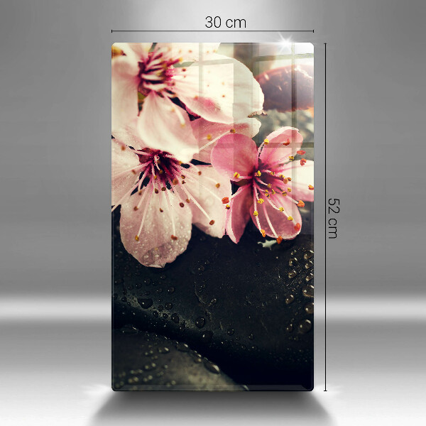 Induction hob protector Flowers stones zen