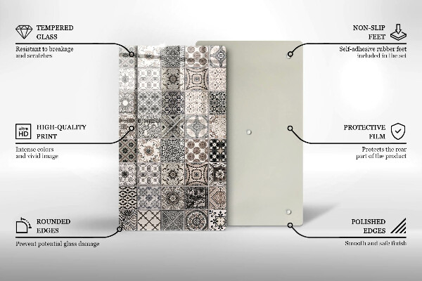 Induction hob protector Decorative tiles