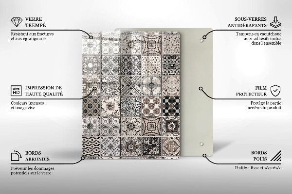 Induction hob protector Decorative tiles