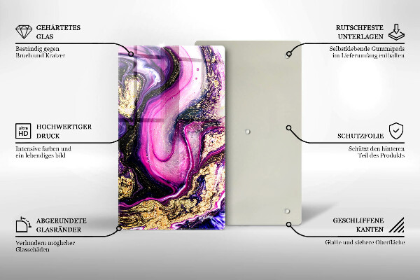 Worktop cover Abstraction design gold