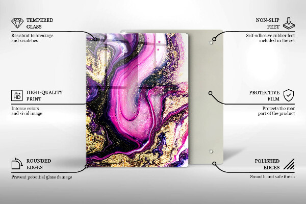 Worktop cover Abstraction design gold