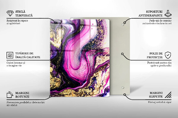 Worktop cover Abstraction design gold