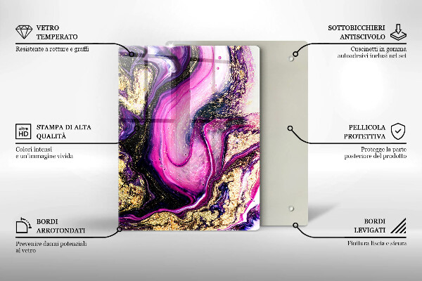 Worktop cover Abstraction design gold