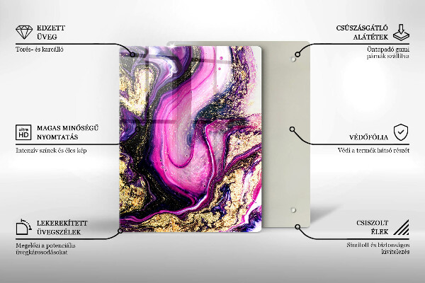 Worktop cover Abstraction design gold